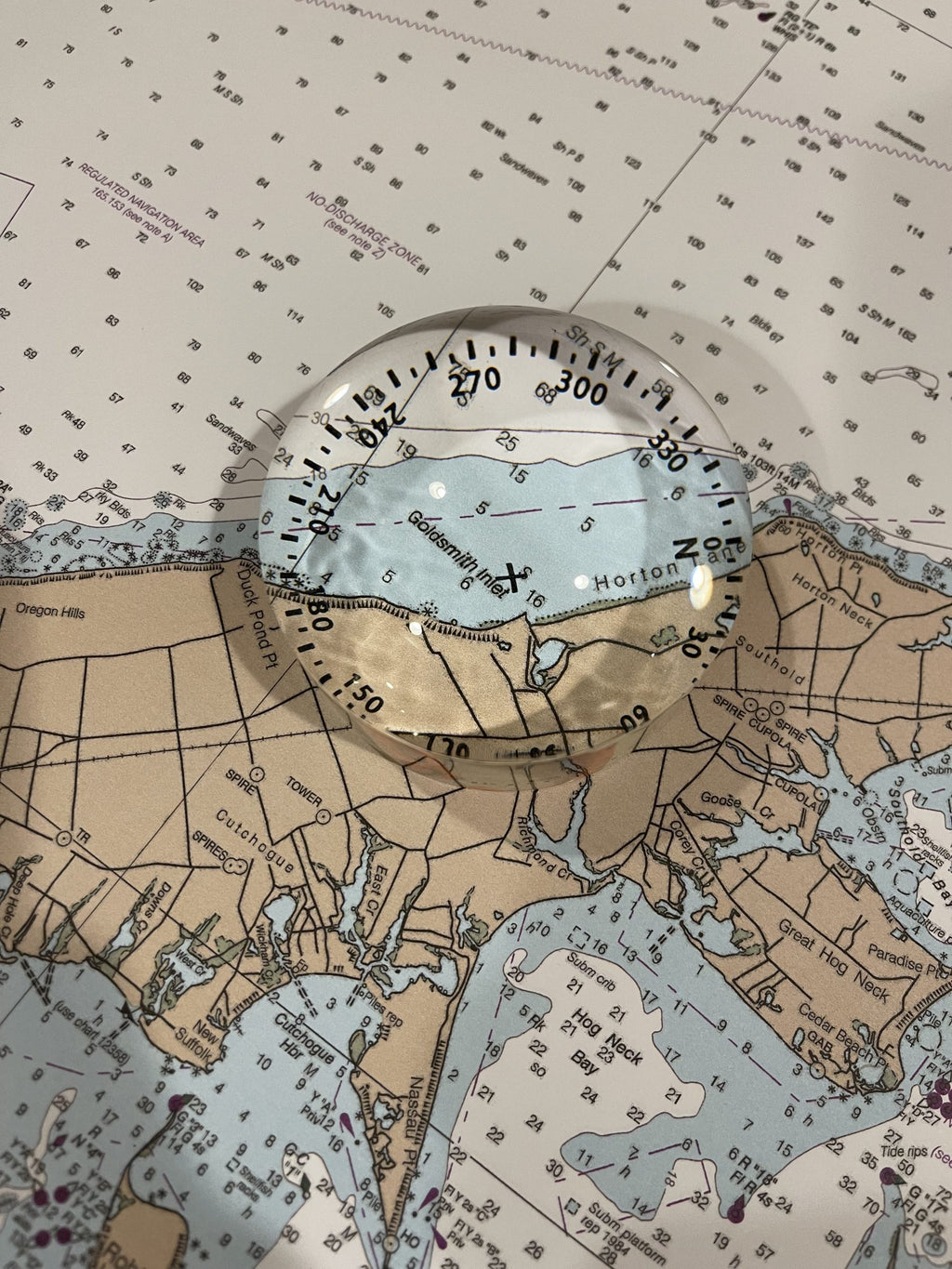 Crystal Magnifier (4x) with Compass Rose image 1