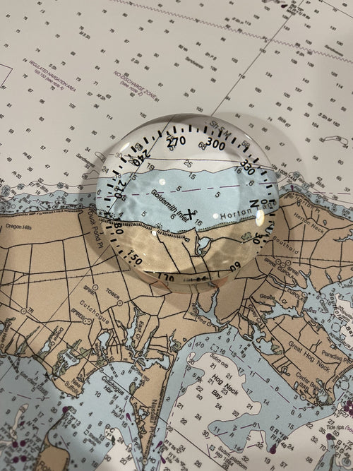 Crystal Magnifier (4x) with Compass Rose image 1